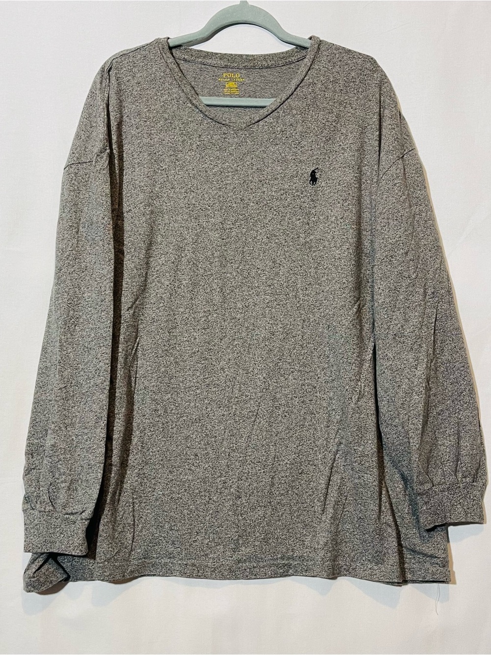 Men’s Polo by Ralph Lauren Long Sleeve Crewneck Shirt - Heather Gray XXL